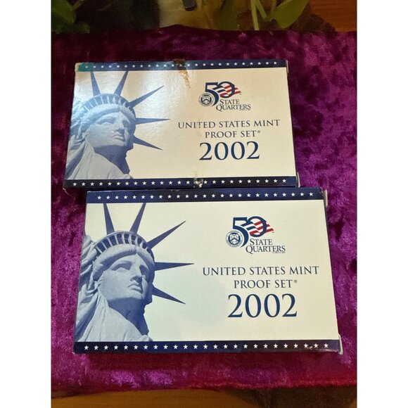 2 Bundle 2002 US Mint 10 Coin Proof Set  COA - Picture 1 of 3